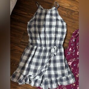 Abercrombie Kids Blue Plaid Skort